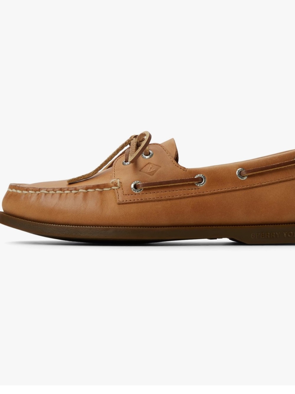 Sperry Men's 2-Eye Leather Boat Shoe in Tan Brown Mens 9.5